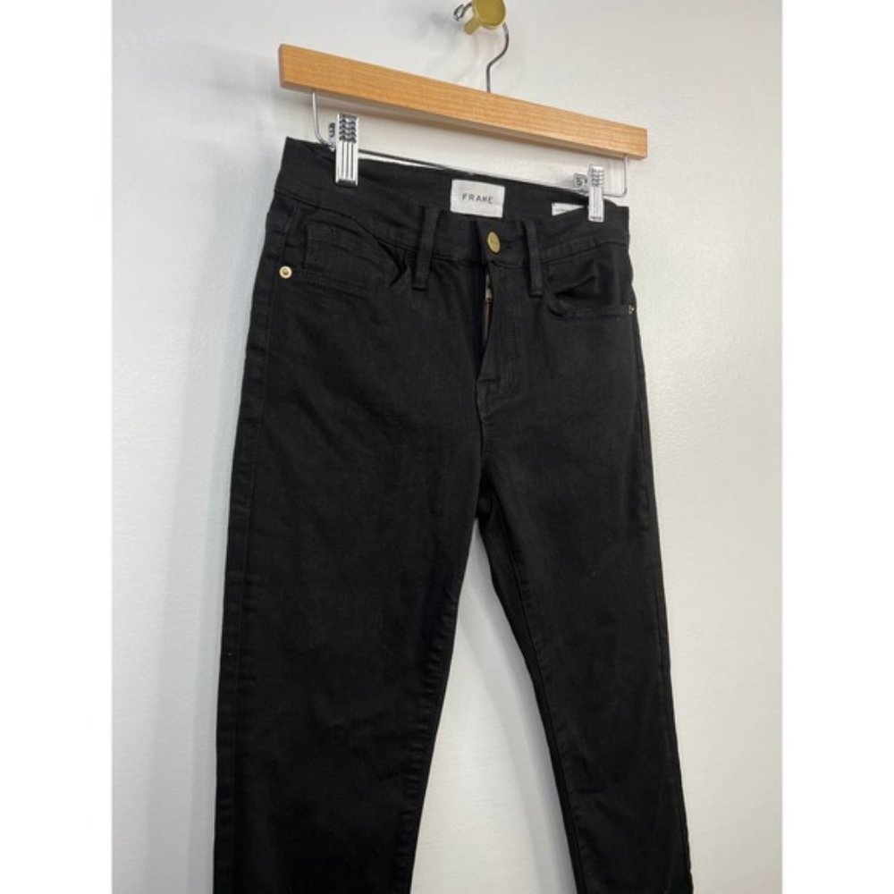 Frame Le Color Cropped Mid Rise Women's Denim Jeans Film Noir Size: 26 NWOT - Picture 3 of 10